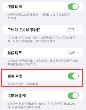 科尔沁右翼前苹果授权维修站分享iPhone轻点无法唤醒怎么办 